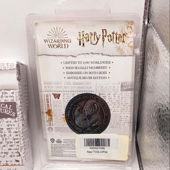Harry Potter Limited Edition Knight Bus Medallion + Lord Voldemort Coin New - Picture 10 of 12